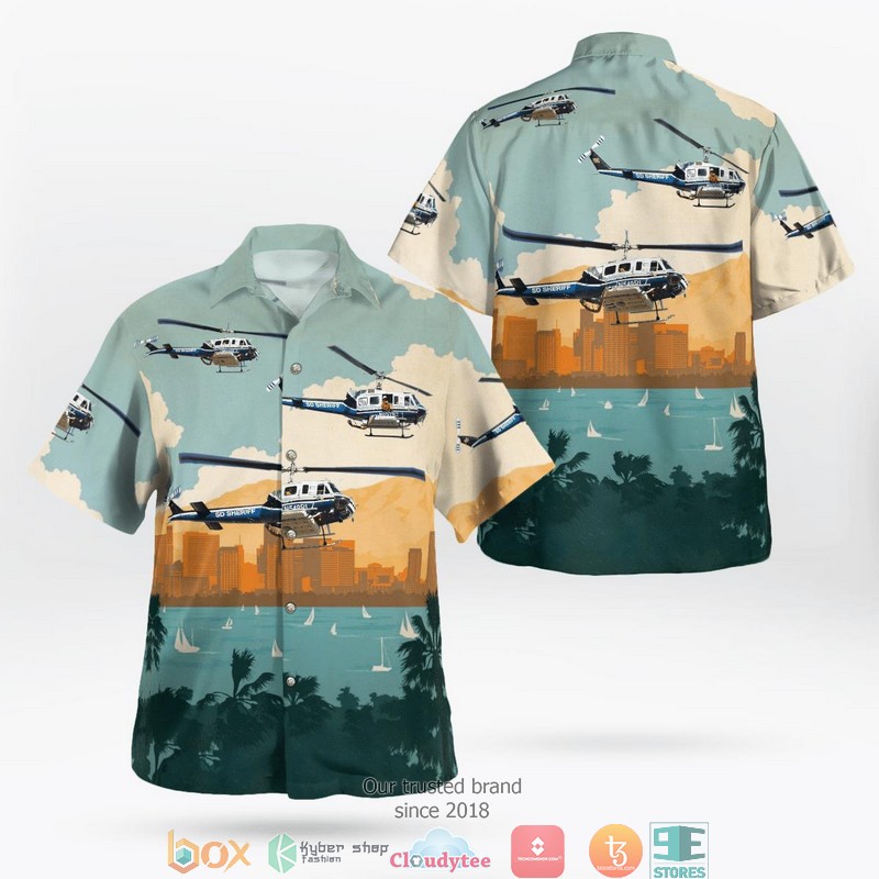 NEW San Diego County Sheriff Bell 205A-1 Hawaii Shirt word2