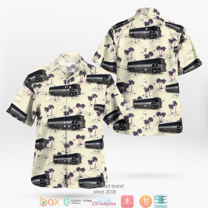 San Diego Sheriff Bus Hawaii 3D Shirt
