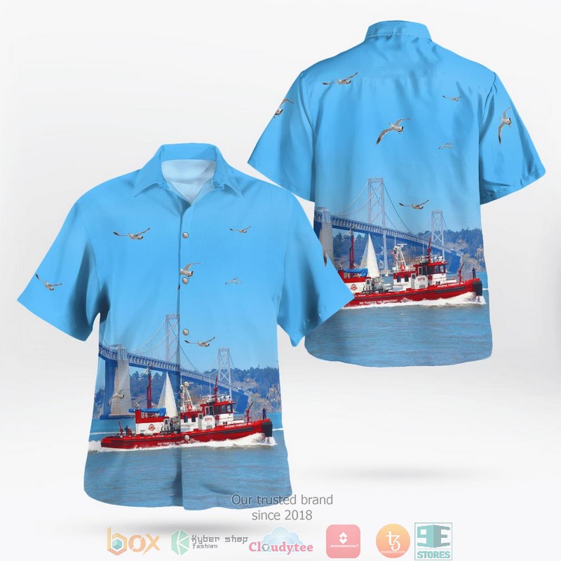 San Francisco California San Francisco Fire Department Fireboat Phoenix Hawaiian shirt 1 San Francisco California San Francisco Fire Department Fireboat Phoenix Hawaiian shirt word3