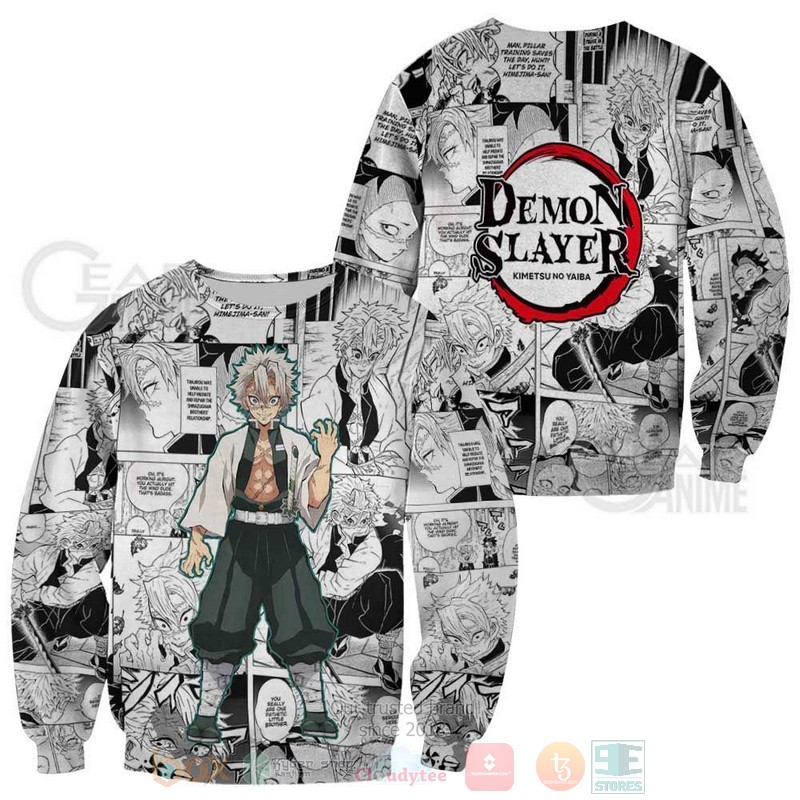 BEST Anime Sanemi Shinazugawa Kimetsu Anime-Manga Unisex 3D T-Shirt, Hoodie 2 Sanemi Shinazugawa Kimetsu Anime Manga 3D Hoodie Shirt 1
