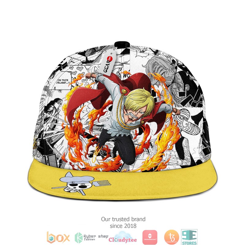 Sanji One Piece Anime Mix Manga Snapback hat