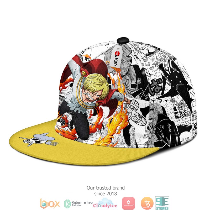 Sanji One Piece Anime Mix Manga Snapback hat 3 Sanji One Piece Anime Mix Manga Snapback hat 1 2