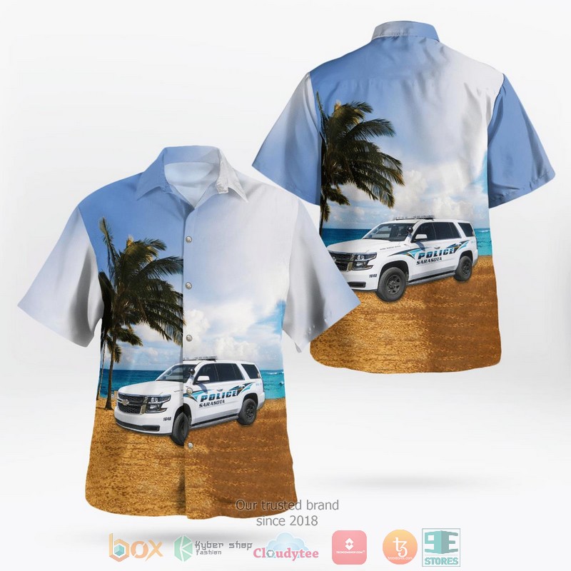 Sarasota Police Department Sarasota Florida Hawaiian Shirt word3