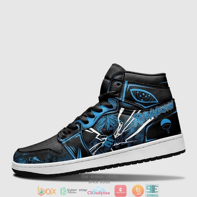 Sasuke Rinnegan NRT Anime Air Jordan High Top Shoes 3 Sasuke Rinnegan NRT Anime Air Jordan High Top Shoes 1 2