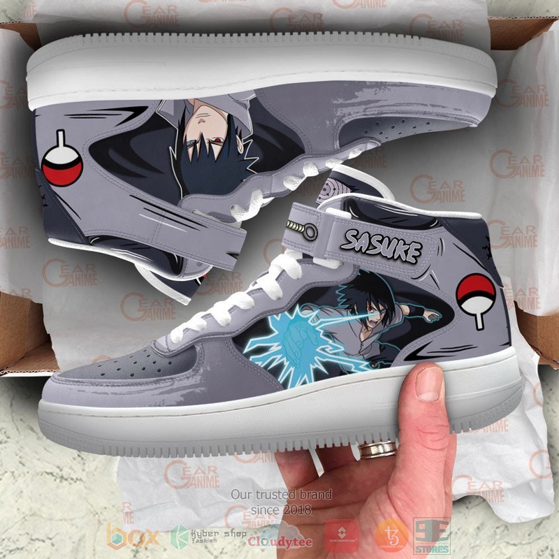 Sasuke Uchiha Anime Naruto High Air Force Shoes 1