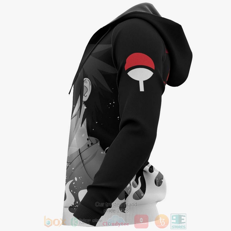 Sasuke Uchiha Custom Anime Naruto Shippuden 3D Hoodie Bomber Jacket 1 2 3 4 5