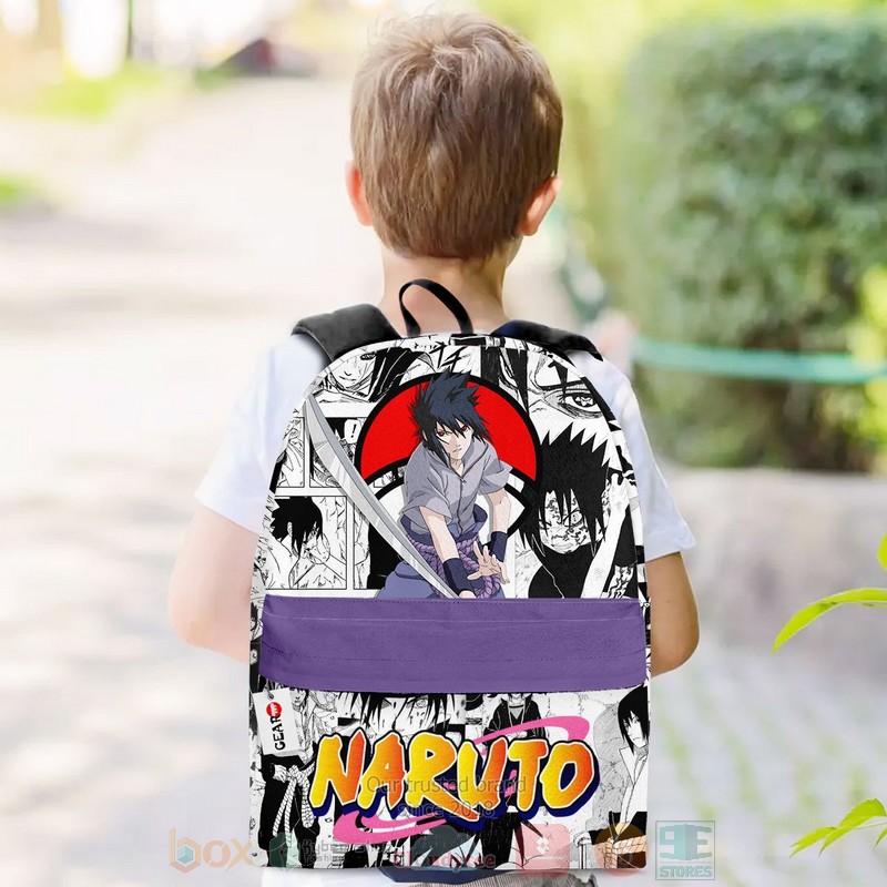 BEST Sasuke Uchiha Naruto Manga Mix Anime 3D Print Backpack 3 Sasuke Uchiha Naruto Anime Manga Backpack 1 2