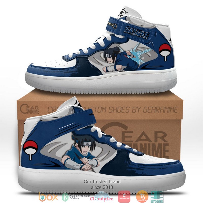 Sasuke Uchiha Young Anime High Air Force Shoes