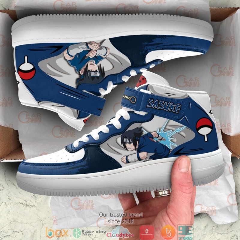 Sasuke Uchiha Young Anime High Air Force Shoes 1