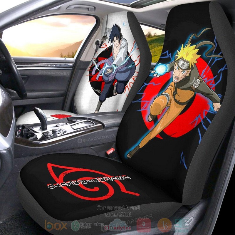 Sasuke and Naruto Naruto Anime Car Seat Cover 1