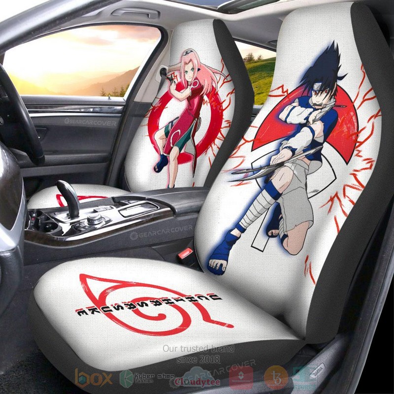 Sasuke and Sakura Naruto Anime Car Seat Cover 1