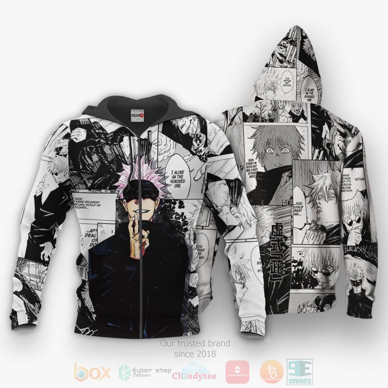 Satoru Gojo Custom Jujutsu Kaisen Anime Manga 3D Hoodie Bomber Jacket