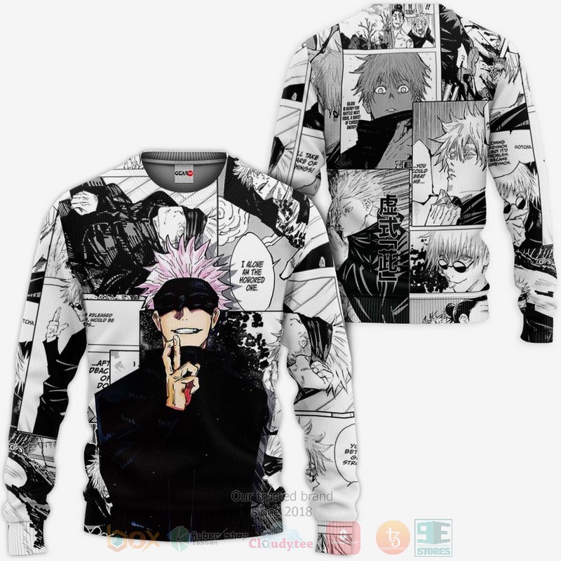 BEST Anime Satoru Gojo Jujutsu Kaisen Anime-Manga All Over Print Hoodie-Bomber Jacket 2 Satoru Gojo Custom Jujutsu Kaisen Anime Manga 3D Hoodie Bomber Jacket 1