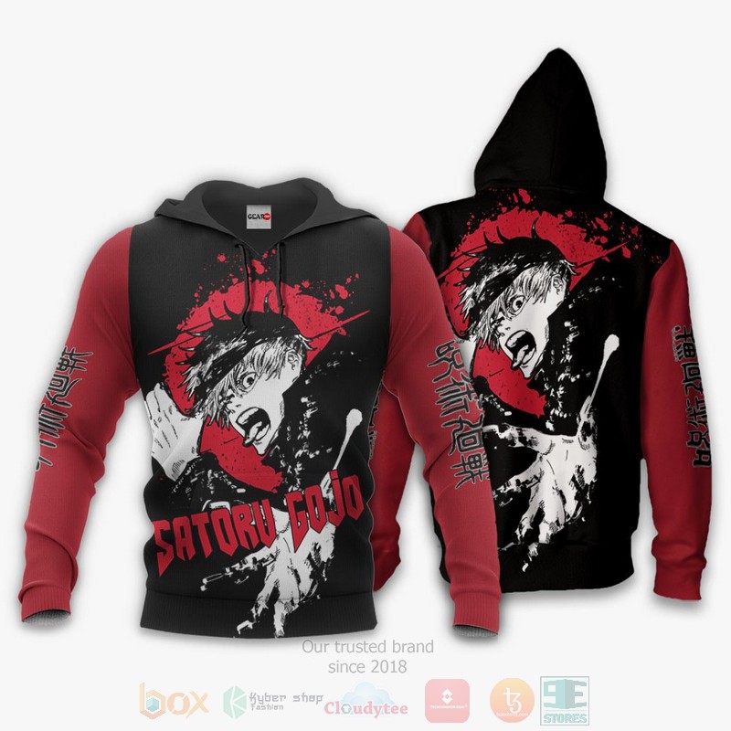 Satoru Gojo Custom Jujutsu Kaisen Anime 3D Hoodie Bomber Jacket 1 2