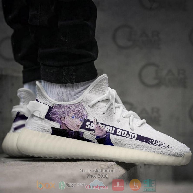 BEST Satoru Gojo Jujutsu Kaisen Yeezy Shoes Sneaker 3 Satoru Gojo Jujutsu Kaisen Anime Yeezy Shoes 1 2