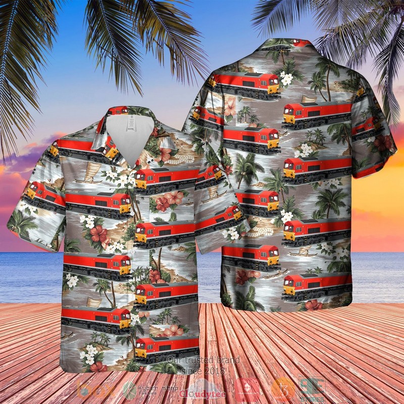 Schenker Class 66 Diesel Locomotive Train Hawaiian Shirt