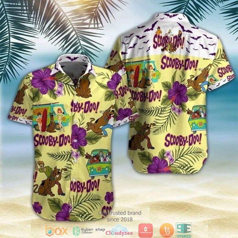 Scooby Doo Tropical Short Sleeve Hawaiian Shirt 2 Scooby Doo Tropical Short Sleeve Hawaiian Shirt