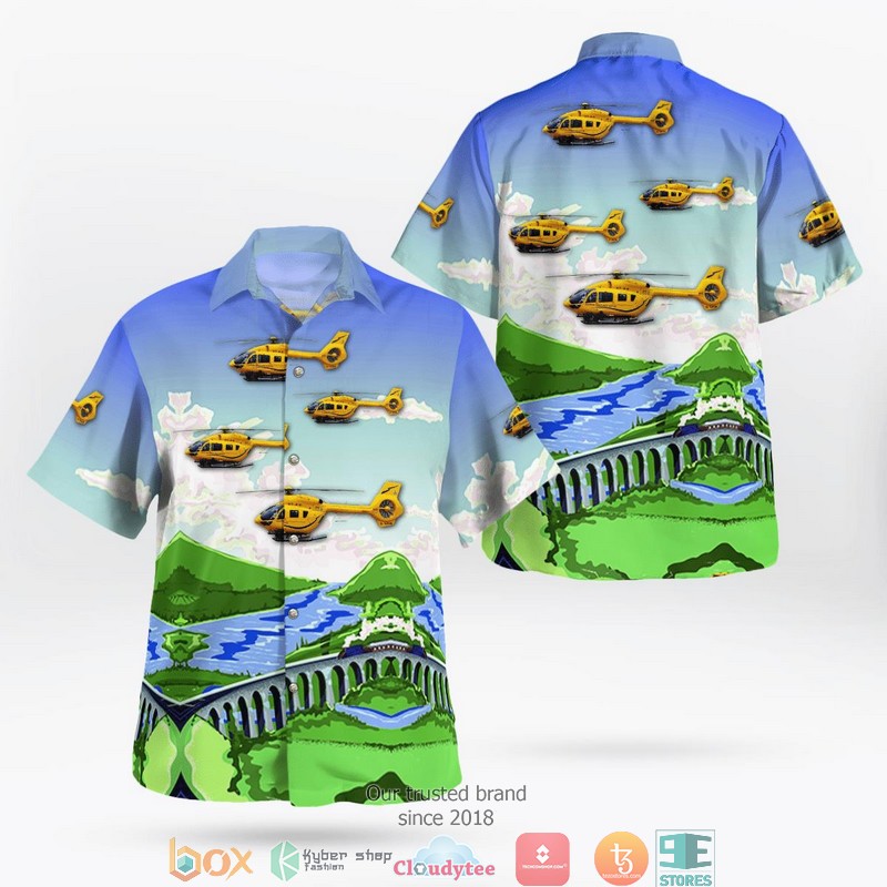 Scottish Ambulance Services Airbus H145 Helicopters Limited Hawaiian Shirt word2