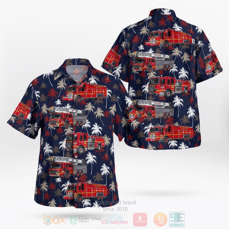 BEST Seattle, Washington, Seattle Fire Department 3D Aloha Shirt word3