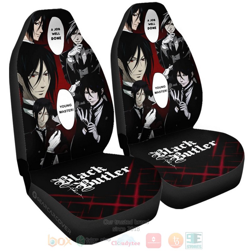 BEST-Anime Sebastian Michaelis Black Butler Luxury Car Seat Covers 4 Sebastian Michaelis Black Butler Anime Car Seat Cover 1 2 3