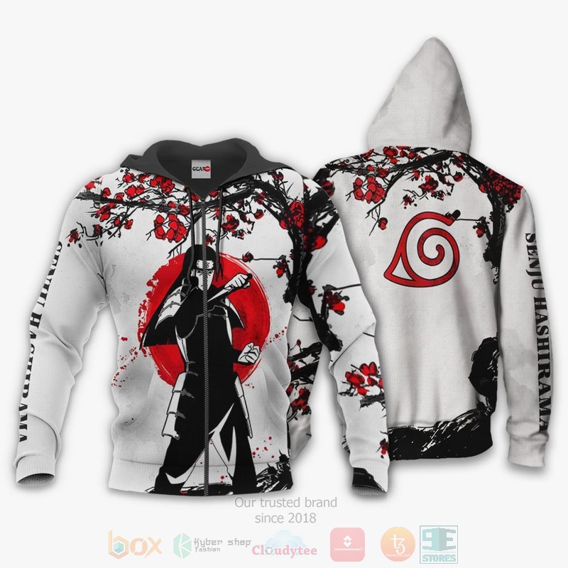 BEST Anime Senju Hashirama Naruto All Over Print Hoodie-Bomber Jacket 1 Senju Hashirama Custom Naruto Anime 3D Hoodie Bomber Jacket