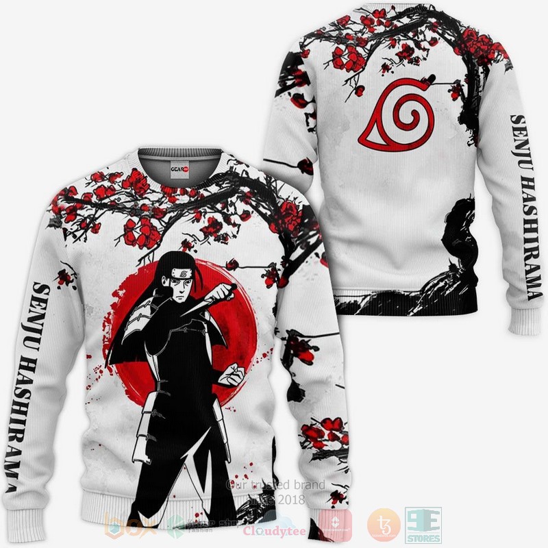 BEST Anime Senju Hashirama Naruto All Over Print Hoodie-Bomber Jacket 2 Senju Hashirama Custom Naruto Anime 3D Hoodie Bomber Jacket 1