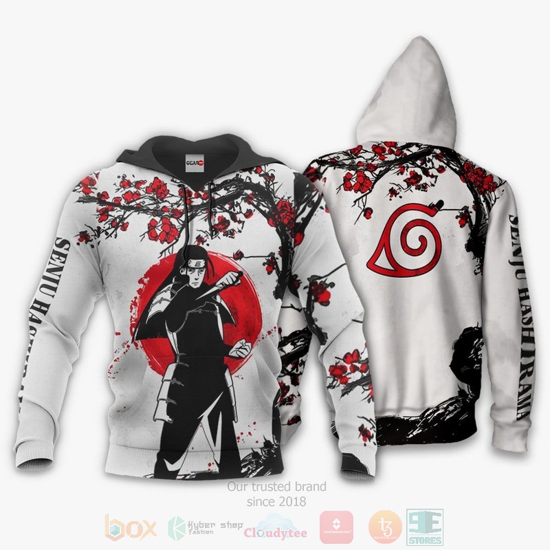 BEST Anime Senju Hashirama Naruto All Over Print Hoodie-Bomber Jacket 3 Senju Hashirama Custom Naruto Anime 3D Hoodie Bomber Jacket 1 2