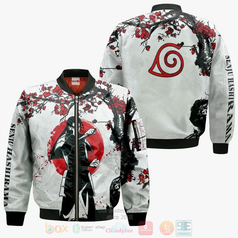 BEST Anime Senju Hashirama Naruto All Over Print Hoodie-Bomber Jacket 4 Senju Hashirama Custom Naruto Anime 3D Hoodie Bomber Jacket 1 2 3
