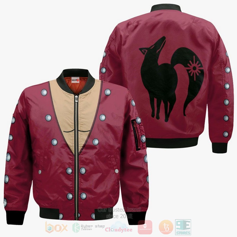 Seven Deadly Sins Ban Uniform Anime 3D Hoodie Bomber Jacket 1 2 3