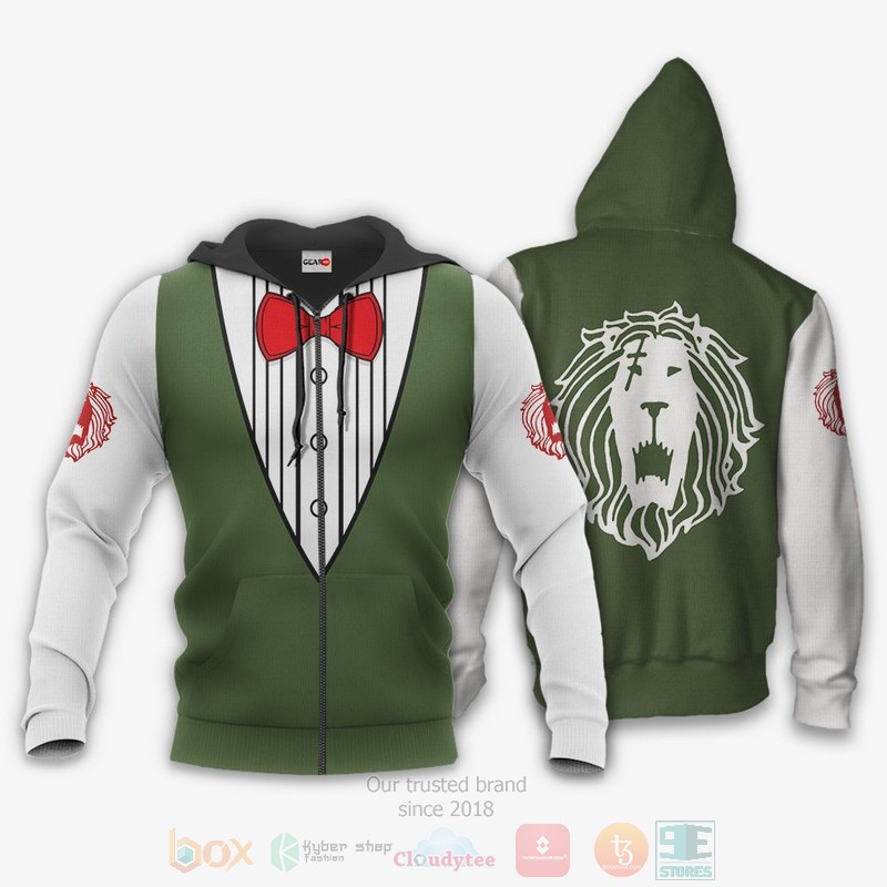 Seven Deadly Sins Escanor Uniform Anime 3D Hoodie Bomber Jacket