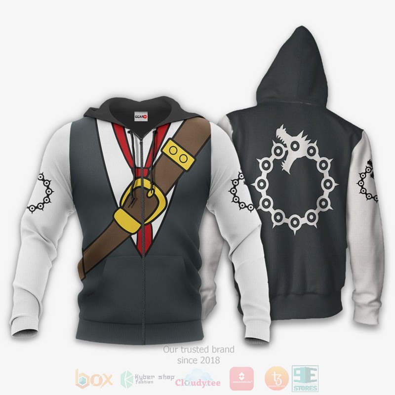 Seven Deadly Sins Meliodas Uniform Anime 3D Hoodie Bomber Jacket