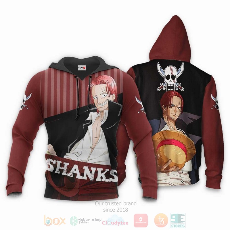 BEST Anime Shanks Red-Haired One Piece All Over Print Hoodie-Bomber Jacket 3 Shanks Red Haired One Piece Anime 3D Hoodie Bomber Jacket 1 2