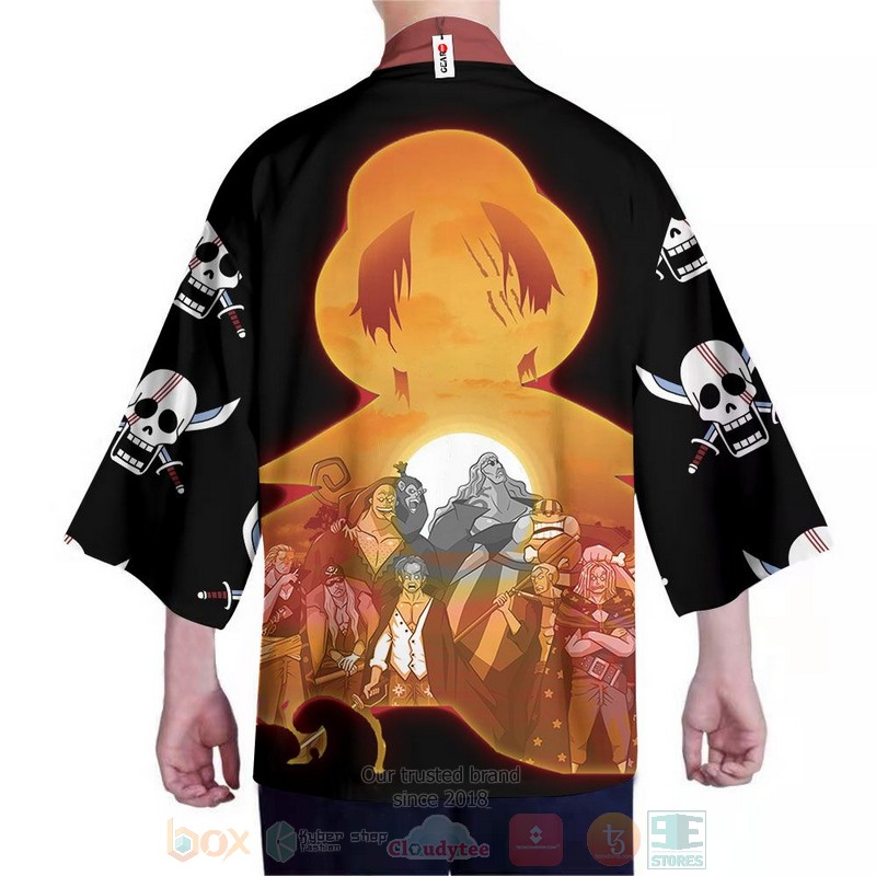 BEST Shanks Red Hair Pirates One Piece Anime Japan 3D Print Kimono 3 Shanks Red Hair Pirates One Piece Anime Inspired Kimono 1 2