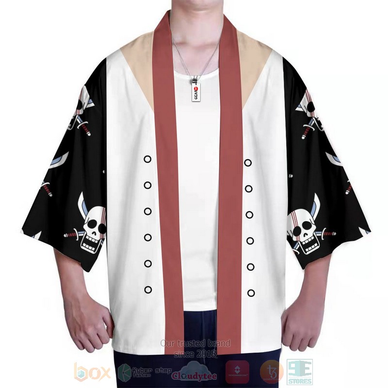 BEST Shanks Red Hair Pirates One Piece Anime Japan 3D Print Kimono 4 Shanks Red Hair Pirates One Piece Anime Inspired Kimono 1 2 3
