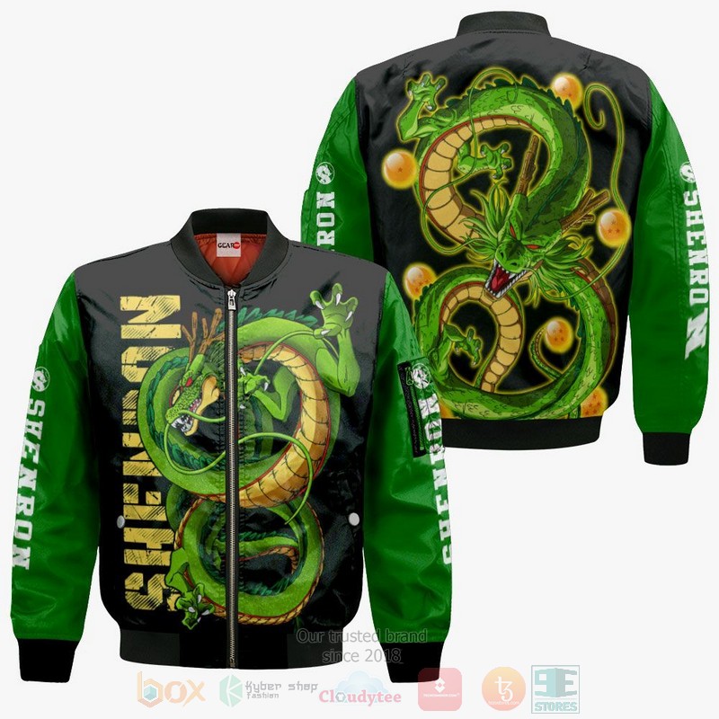 BEST Anime Shenron Dragon Ball All Over Print Hoodie-Bomber Jacket 4 Shenron Custom Dragon Ball Anime 3D Hoodie Bomber Jacket 1 2 3