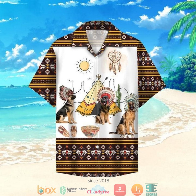 Shepherd Dogs Short Sleeve Hawaiian Shirt