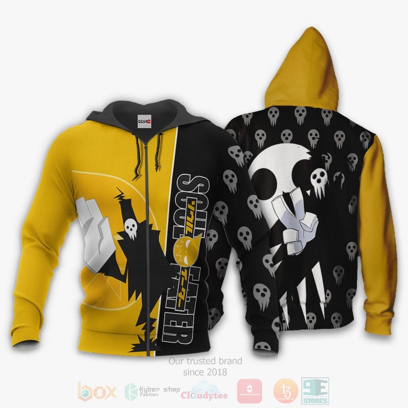 Shinigami Custom Soul Eater Anime 3D Hoodie Bomber Jacket