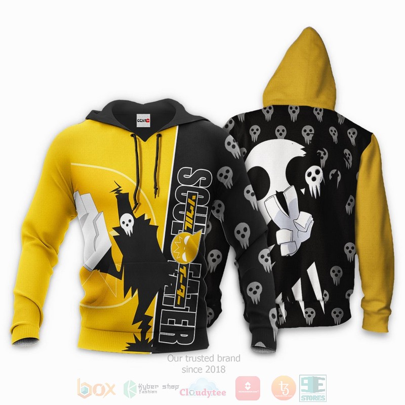 BEST Anime Shinigami Soul Eater All Over Print Hoodie-Bomber Jacket 3 Shinigami Custom Soul Eater Anime 3D Hoodie Bomber Jacket 1 2