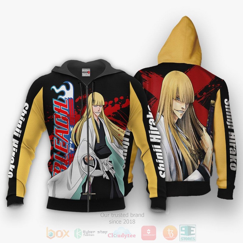 BEST Anime Shinji Hirako Bleach All Over Print Hoodie-Bomber Jacket 12 Shinji Hirako Bleach Anime 3D Hoodie Bomber Jacket