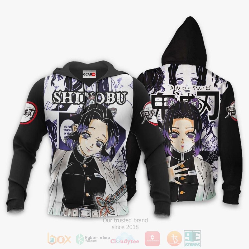 BEST Anime Shinobu Kocho Kimetsu Anime-Manga All Over Print Hoodie-Bomber Jacket 3 Shinobu Kocho Custom Kimetsu Anime Manga 3D Hoodie Bomber Jacket 1 2