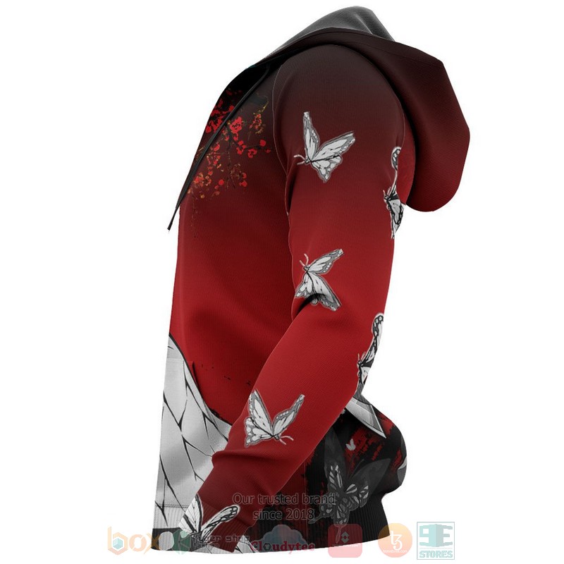 Shinobu Kocho Custom Kimetsu Anime Red 3D Hoodie Bomber Jacket 1 2 3 4 5