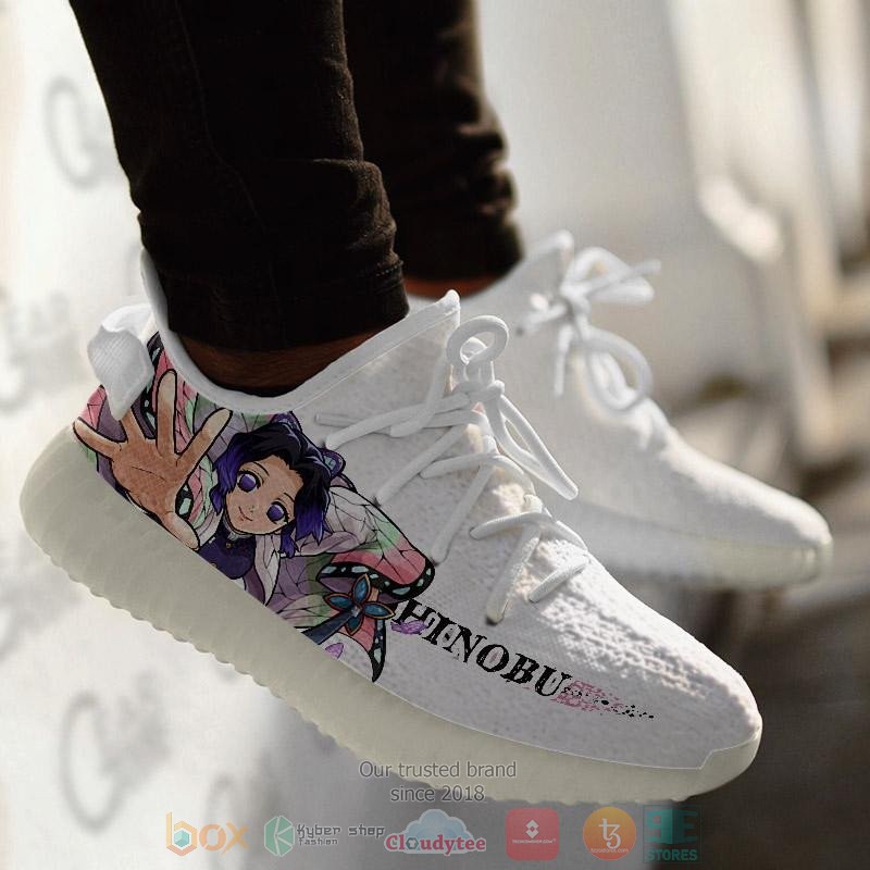 BEST Shinobu Kocho Demon Slayer Yeezy Shoes Sneaker 3 Shinobu Kocho Demon Slayer Anime Yeezy Shoes 1 2