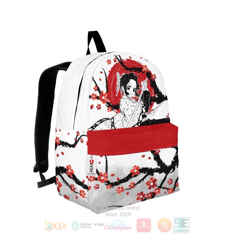 Shinobu Kocho Kimetsu White Anime Backpack 1