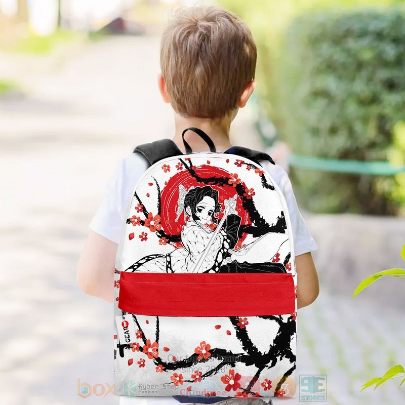 BEST Shinobu Kocho Kimetsu White Anime 3D Print Backpack 3 Shinobu Kocho Kimetsu White Anime Backpack 1 2