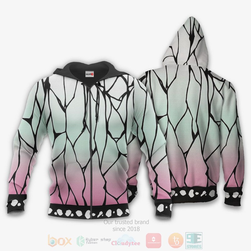 Shinobu Kocho Uniform Kimetsu Anime 3D Hoodie Bomber Jacket