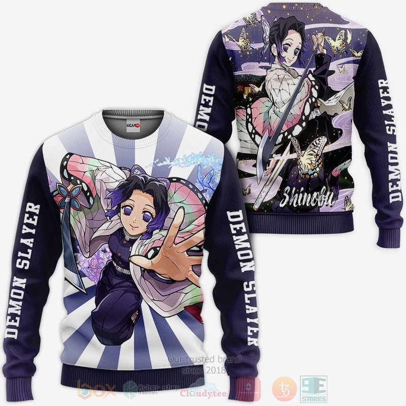 BEST Anime Shinobu Kochou Kimetsu All Over Print Hoodie-Bomber Jacket 2 Shinobu Kochou Kimetsu Anime 3D Hoodie Bomber Jacket 1