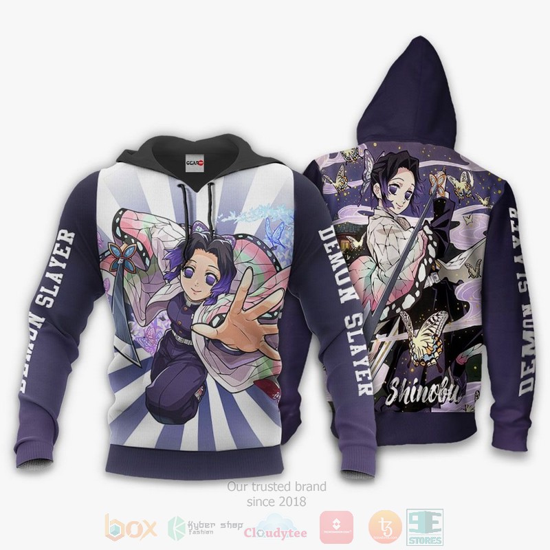 BEST Anime Shinobu Kochou Kimetsu All Over Print Hoodie-Bomber Jacket 3 Shinobu Kochou Kimetsu Anime 3D Hoodie Bomber Jacket 1 2