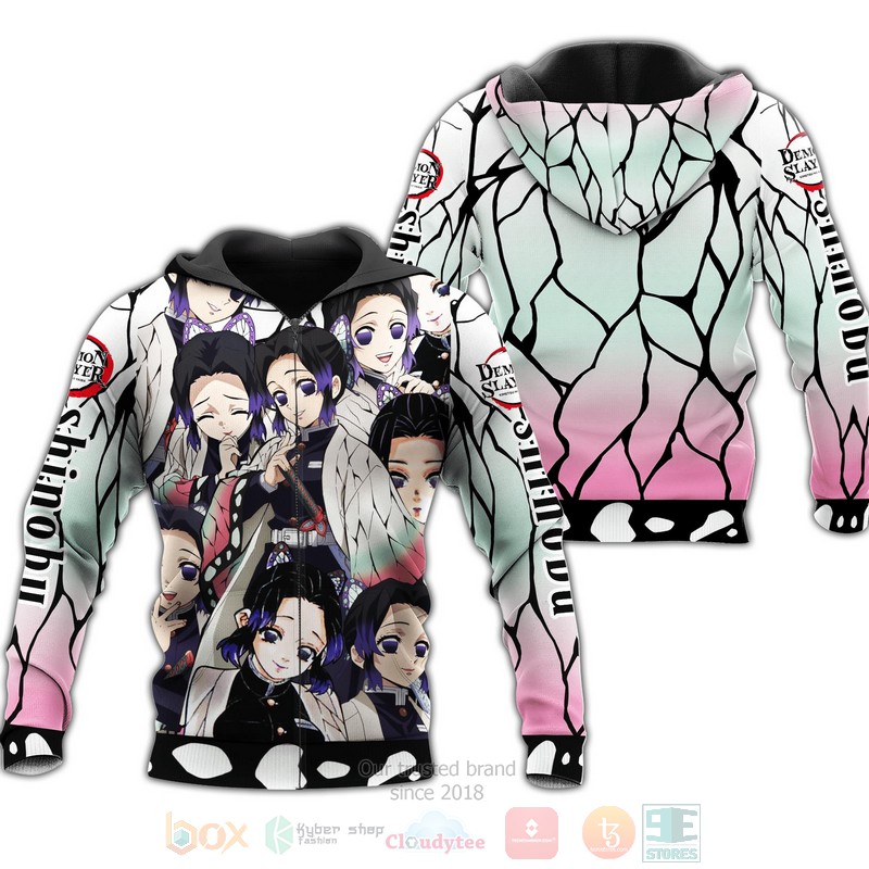 Shinobu Zip Kimetsus Anime 3D Zip Hoodie