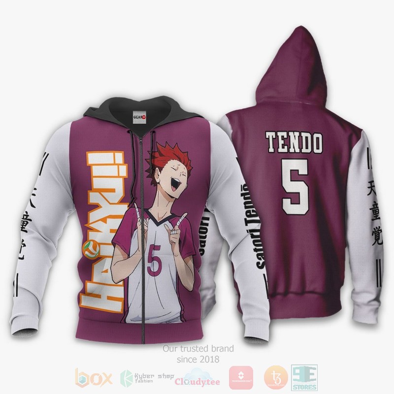 Shiratorizawa Satori Tendo Haikyuu Anime 3D Hoodie Bomber Jacket