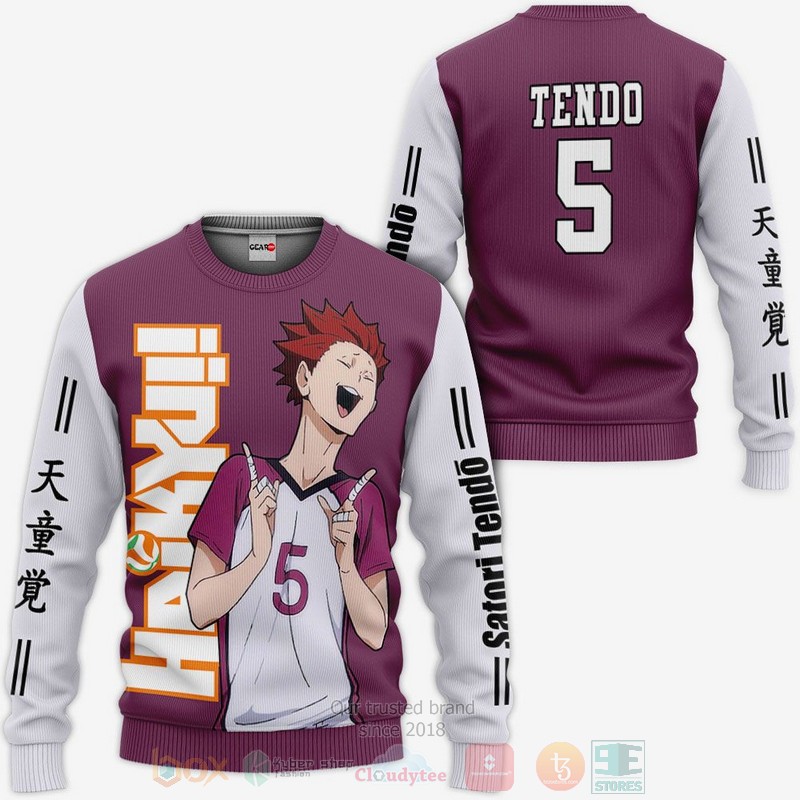 BEST Anime Shiratorizawa Satori Tendo Haikyuu All Over Print Hoodie-Bomber Jacket 2 Shiratorizawa Satori Tendo Haikyuu Anime 3D Hoodie Bomber Jacket 1